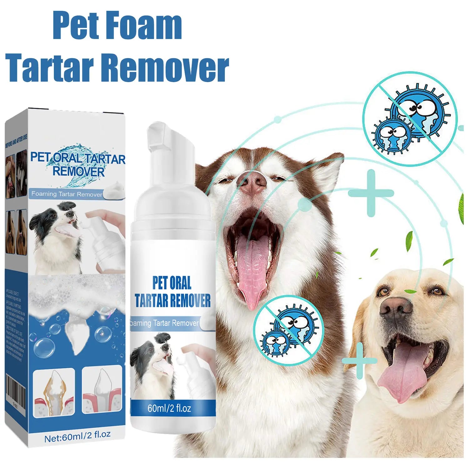 Truerelief PET Dog Oral Care Spray, Vet-Recommended Dog Oral Care Products, No-Brushing Solution for Fresh Breath, Plaque Soften & Tartar Reduction, Gum Redness & Infection Relief, Cleaner Teeth